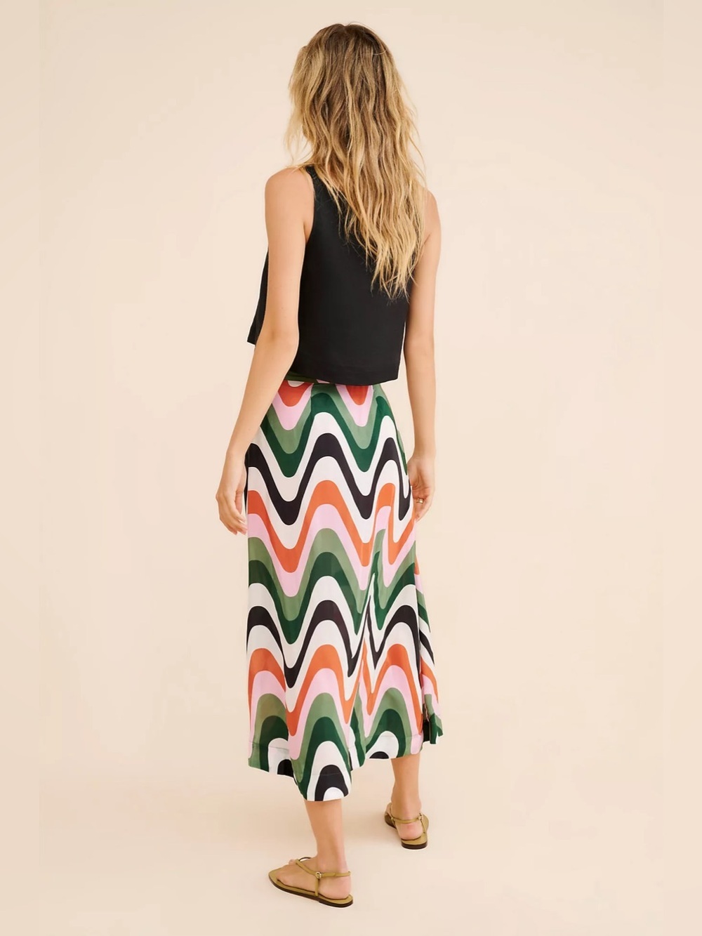 Farm Rio: Wave Gradient Midi Skirt - Picture 5 of 10